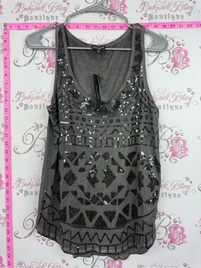 Express tank top sequins sparkly  Embellished Sequin Tank Top NEW